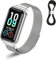SeNool Armband Kompatibel mit Amazfit Band 7, [Edelstahl Metall Einstellbar Ersatzband] [Weich Atmungsaktiv] Magnetversch Mesh Gewebte Uhrenarmband für Amazfit Band 7 - Silber
