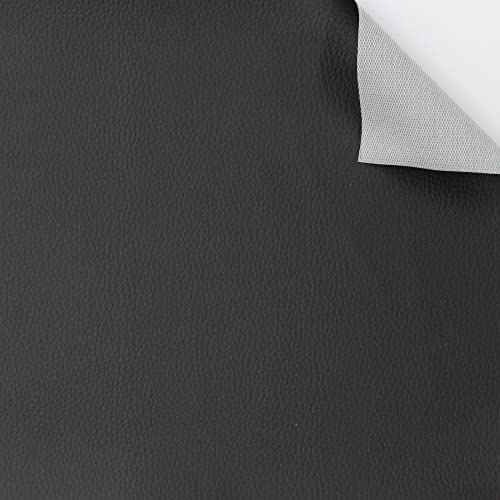 econuk - Stoff für Polster, Basteln und Heimwerken, weiches Kunstleder, für Stühle, Sofas, Taschen, Kissen, Motorradsitze, Autodächer (140 cm x 100 cm, schwarz)