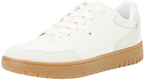 Tommy Hilfiger Herren Basketball Sneaker Schuhe, Beige (Calico), 44