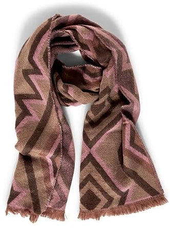 STREET ONE Damen A572150 Schal Bedruckt, Rocky Brown, A