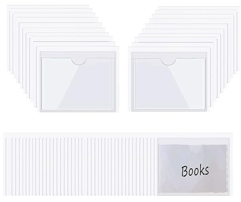 Visitenkartentaschen Selbstklebend Transparent | mit Daumenausstanzung oben | Transparent | 80 Stück | Visitenkartenhüllen zum Einkleben | Kartenhüllen zum Kleben(Size:(A4) 31.5 * 22.5CM)