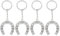 4pcs Porte-clé Pendentif Porte Bonheur Fer à Cheval Ornement Voiture Porte Clef Suspendu Décoration pour Saint Valentin Mariage Anniversaire Fête Nouvel An