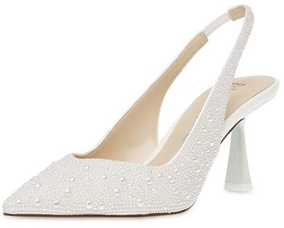 Betsey Johnson Women's Clark Pump, Ivory, 8.5 Wide