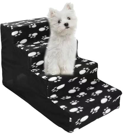 Escaleras Para Perros Pequeños, Escalones De Espuma De Alta Densidad Para Sofá Cama Alta, Escaleras Para Mascotas De 4 Niveles Con Fondo Antideslizante Para Gatos Viejos, Perritos Heridos Y Cachorros,
