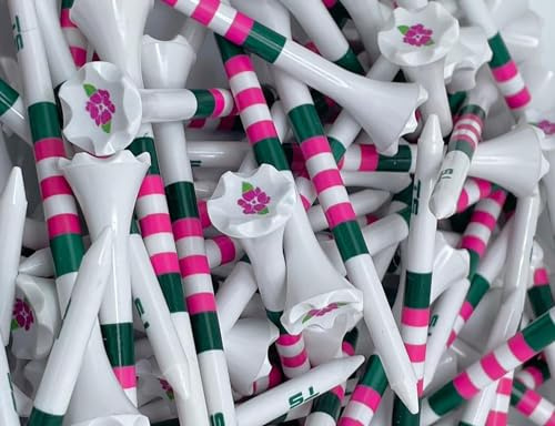 TRUESTRIKE Premium USA Golf Tees - 3¼ oder 2¾ Durable Plastic Performance Tees (100 Stück) - Made in USA - Bulk Value Pack - Magnolia Lange 3 1/4
