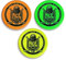 ACE HOCKEY Schaumstoff-Pucks, 3 Stück, Kniehockey-Pucks, weiche Hockey-Pucks, offizielle Verordnung, Größe 7,6 cm, mehrfarbig