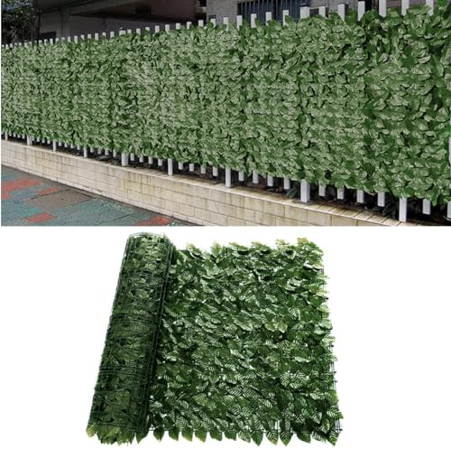 Baketron 300 X 100cm Artificial Hedge Roll Leaves Hedge Panels Trellis with Artificial Grass Backdrop Wall Green Grass Wall for Decor Privacy Fence Indoor Outdoor Garden Plant Wall Panels (1Roll)