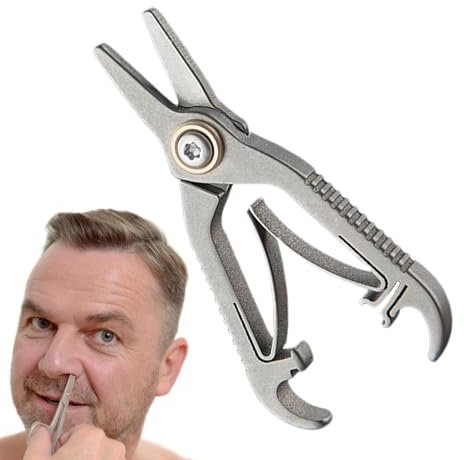 Moxeupon Ciseaux de nez pour hommes, ciseaux pour poils de nez - Tondeuse à nez portable en alliage de titane - tondeuse à barbe pour homme - Tondeuse à barbe manuelle unisexe pour femme