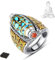 Bague de perles Dzi à neuf yeux turquoise à six caractères mantra, anneau rotatif réglable de perles Dzi tibétaines à neuf yeux, bague bouddhiste Feng Shui, bague d'amulette de méditation (A)