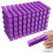 Lot de 50 pinces à linge en bois colorées, 7,4 cm, violettes, pour photos, décoratives, petites épingles à linge colorées en bois