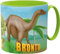 ALMACENESADAN, 5074, Taza apta para microondas, capacidad 265ml, producto reutilizable; (Dinosurio)