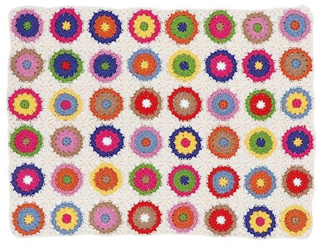 EBVincxmk Bohemian-Vintage-Stil, handgefertigt, gehäkelt, Sofaüberwurf, Decke, bunt, geometrische Blume, Pullover, Tischmatte, Couch, Bett, Liegestuhl, Wohnkultur, Häkeldecke, Sofa-Überwurf,