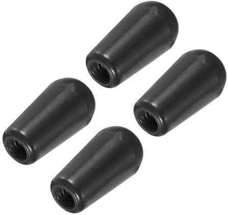 QUARKZMAN 4 Stück Gitarren 3 Wege Pickup Schalter Knopf M4 Kunststoff-Kippschalterknöpfe für LP E-Gitarre Ersatzteile, Schwarz