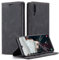Cracedily Handyhülle für Samsung Galaxy A50 Hülle, Klapphülle Premium Lederhülle Klappbar Flip Case Tasche Magnet Kartenfach Standfunktion Klapphülle Schutzhülle für Samsung A50 Handyhülle, Schwarz