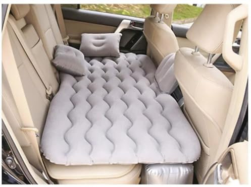 GLILAR Auto Luftmatratze 130 * 70 cm Universal Auto Aufblasbare Reise Matratze Bett Für Rücksitz Multi Funktionale Sofa Kissen Outdoor Camping Matte Kissen Auto Zubehör(Gray)