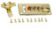 Zahlenschloss für Schmuckschatullen, Werkzeugkästen, Retro-Design, Gold/Silber (gelb links)