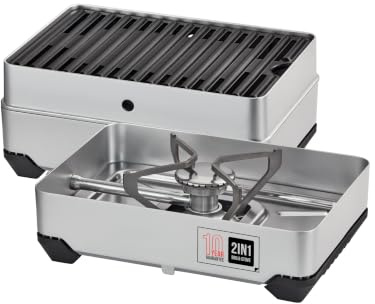 Enders® PACE (Campinggrill), Grill, Kocher, Camping, effizientes Grillen, sicheres Kochen, platzsparend, Edelstahl Topfträger#1840