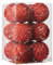 Ueiwffzo Weihnachtskugeln 8tlg. 12cm Plastik Christbaumkugeln Set Christbaumschmuck für Weihnachtsbaum Dekoration Weihnachtsdeko Hausdeko Weinachtskugelset (Rot)