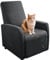 Générique Housse de Fauteuil Relax Imperméable Extensible, 4 pièces Couleur Unie Housse de Canapé Antidérapante avec Poche Latérale, Protege de Meubles Lavable pour Fauteuil Inclinable-Dark Gray