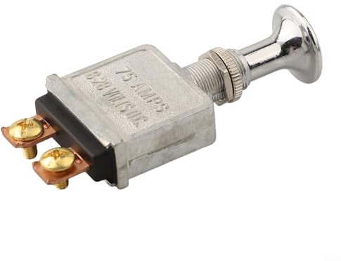 Interrupteur poussoir robuste 75 A, 6-28 V CC 2 positions Spst On/Off, peut être utilisé dans diverses applications d'interrupteur à bouton-poussoir, y compris les voitures, camions, bateaux, motos,