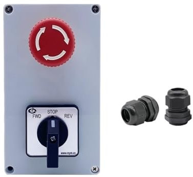 ONECMN Vorwärts- und Rückwärtsschalter, NC-Drehmaschine, Spanentfernungsmaschine, 20 A, 10 A, dreiphasig, elektrisch, Not-Aus-Druckknopf, Nockenwahlschalter