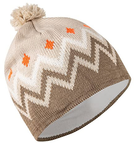 B DÆHLIE Björn Daehlie Damen Herren Mütze Skimütze Strickmütze Bommelmütze Hat Pattern, Farbe:Braun, Artikel:-94003 Peyote