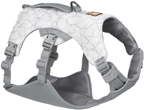 RUFFWEAR Swamp Cooler Hundegeschirr und Griff, leichte Laufausrüstung hält Haustiere bei heißem Wetter kühl, Verstellbar, stark und kühlend, 2 Leinen-Portale, Graphite Gray (Large/XL, 81-107cm)