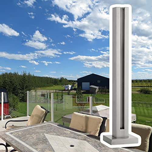 Edelstahl Glas Geländer Pfosten System für Balkon Terrasse Garten Flur Mittel/Ecke/Ende Terrassengeländer Pfosten