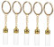 ELAYARD Unique Glass Wish Bottle Keychains 5pcs Perfume Bottle Hanging Keyring for Decorative Jars