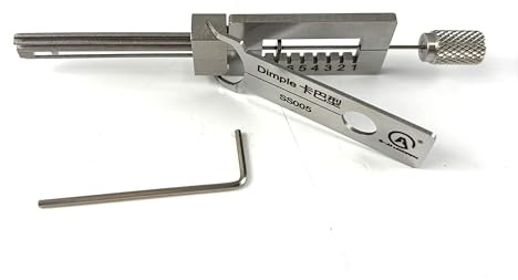 TPM Go SS005 Dimple Lock Pick Tool Set, SS005 2 in 1 Professionelles Schlosserwerkzeug für Kaba-Zylinder