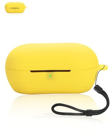 Schutzhülle für Sony WF-C710N Ohrhörer, yystao weiche Silikonhülle mit Umhängeband - hautfreundlich & langlebig, Gelb