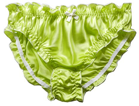 Yavorrs Women 100% Silk Panties Flouncing Bikini Briefs