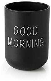 Bathroom Tumblers Cups, Unbreakable Reusable Toothbrush Holders Portable Washing Cup Plastic Drinking Cups for Water,Coffee,Milk,Juice,Tea(Black)