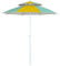 Ombrellone da Spiaggia Doppio Tetto, 240 cm, Blu Tiffany-Giallo, Protezione UV50+, Alluminio