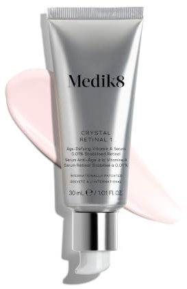 Medik8 Crystal Retinal 1, Anti-Aging-Serum, 0,01% Retinal-Stärke – 30 ml | Retinal-Nachtserum gegen Falten, verbessert Hautfestigkeit, 11-mal schneller als Retinol, für empfindliche Haut