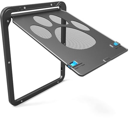 Joselin Pet Kitty Dog Door Flap Gate Opener Controlled Dog Door Flap Gate Opener Controlled Entry Electronic Screen Window Protector Wall Mosquito Net (Small)