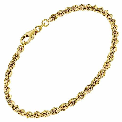 trendor Damen-Armband 333 Gold / 8 Karat Kordelkette 51879 | zauberhafter Goldschmuck für Frauen, Made in Germany