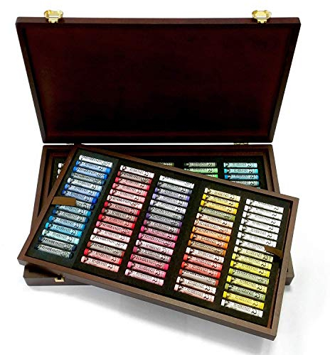 Rembrandt Professionelles Weiche Pastelle Set im Luxus Holzkasten | Allgemeine Auswahl Master | 150 ganze Pastelle