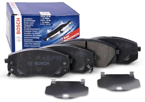 Bosch BP1344 - Brake Pads Car Front Axle - 1 Set of 4 Pads | Bosch Quality - Reduced Noise and Dust - ECE-R90 Certified - Copper-Free