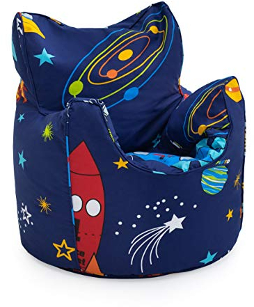 Ready Steady Bed Wildwood Kindersessel für Kleinkinder | Bequeme Kindermöbel | Weicher Kindersicherer Sitz Spielzimmersofa | Ergonomisch Geformter Sitzsack (Space Boy)