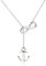 ELBLUVF Edelstahl kette Rose Vergoldet Versilbert Anker Infinity Lariat Y Halskette 45.7 cm Für Frauen（Silber）