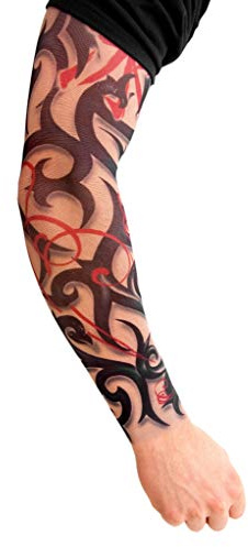 Maskworld Tribal - Tattoo Ärmel zum Überziehen - Armgröße: M - Kostüm-Zubehör für Halloween, Karneval & Motto-Party