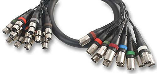 PULSE 12 Way XLR Male to Female Multicore Loom – 5m, Black – PLS00102