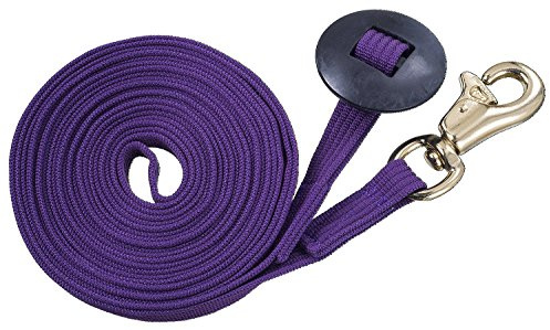 Tough 1 German Cord Cotton Lunge Line with Heavy Snap, Purple