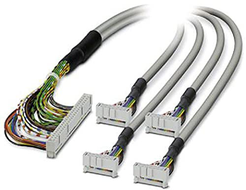 PHOENIX CONTACT FLK 50/4X14/EZ-DR/300/KONFEK Konfektioniertes Rundkabel, Anschluss 1 IDC/FLK-Buchsenleiste (1x 50-polig), Anschluss 2 IDC/FLK-Buchsenleiste (4x 14-polig), Kabellänge 3 m