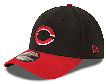 New Era MLB Cincinnati Reds Team Classic Alternative 39Thirty Stretch Fit Cap, Black, Small/Medium