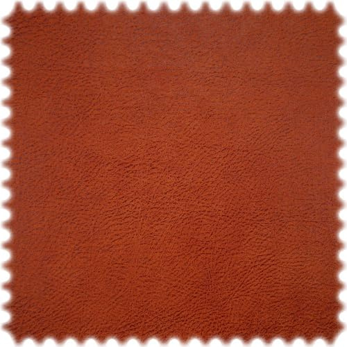 Heiro Microfaser Möbelstoff Uni Lederoptik Fresh Orange