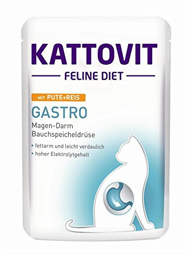 Kattovit | Feline Diet Gastro mit Pute + Reis | 24 x 85 g