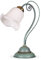 Helios Leuchten 444024 klassische Tischleuchte grün | Schreibtischlampe echt Messing | Lampe Leuchte Tischlampe Jugendstil | Nachttischlampe 1 x E27