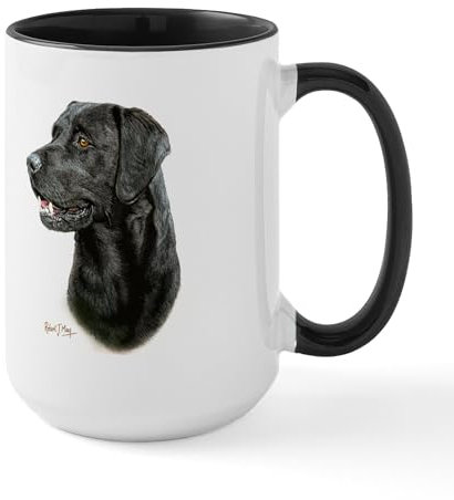 CafePress Labrador Retriever (Black) Large Mug 15 oz (444 ml) Ceramic Coffee Mug